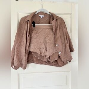 Lunya silk sleep set - button top & shorts